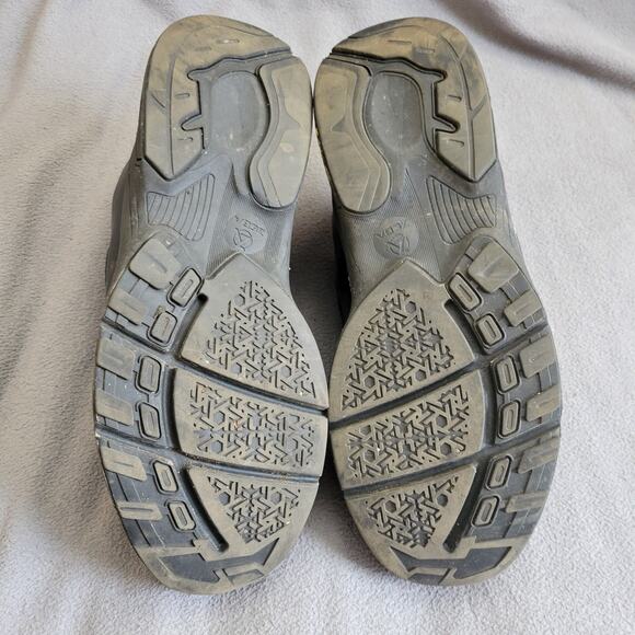 COSMIC BLACK ZEBA Sneaker Shoes Mens Size 12 Hands Free Slip On Tie Once Red - Picture 8 of 11